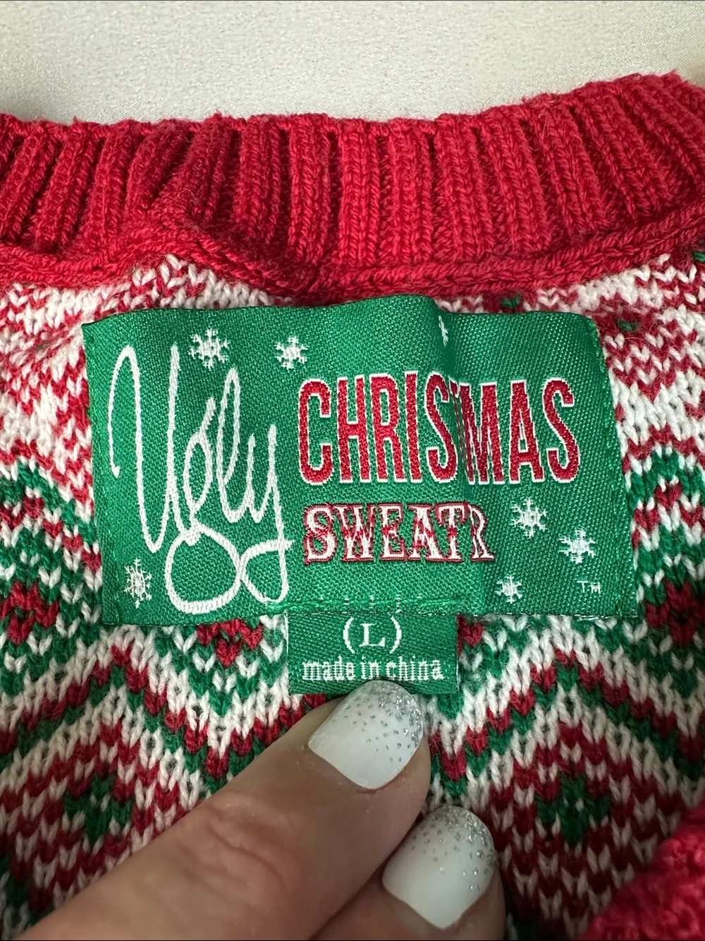 Men’s Funny Ugly Christmas Sweater Red Green Reindeer Pom Pom Rudolph